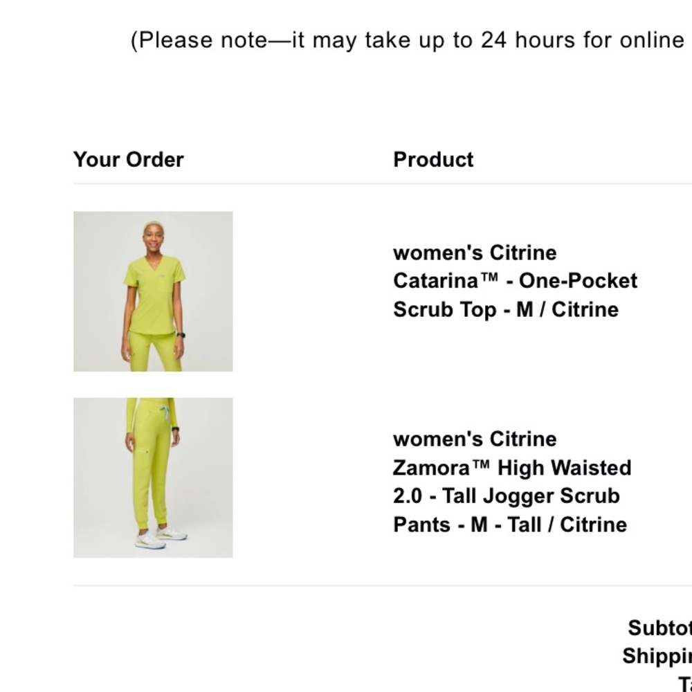Figs scrubs SET send offer